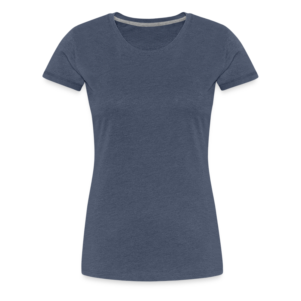 Frauen Premium T-Shirt - Blau meliert