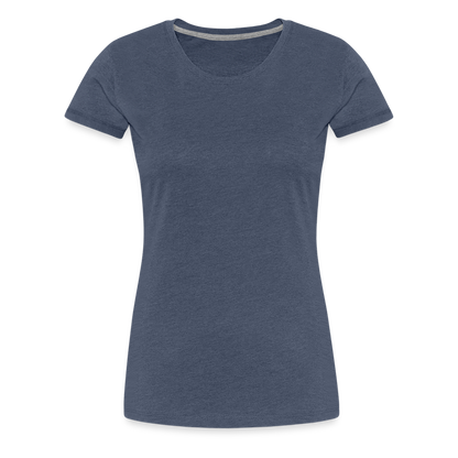 Frauen Premium T-Shirt - Blau meliert