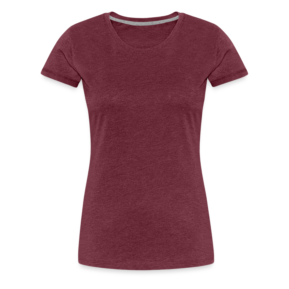 Frauen Premium T-Shirt - Bordeauxrot meliert