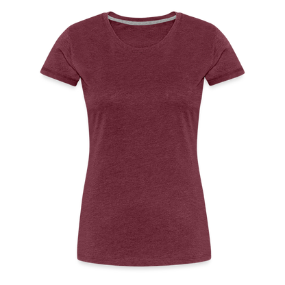 Frauen Premium T-Shirt - Bordeauxrot meliert