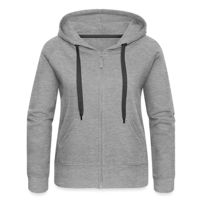 Frauen Premium Kapuzenjacke - Grau meliert