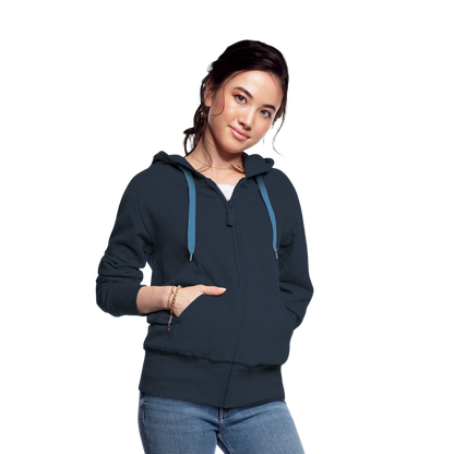 Frauen Premium Kapuzenjacke - Navy