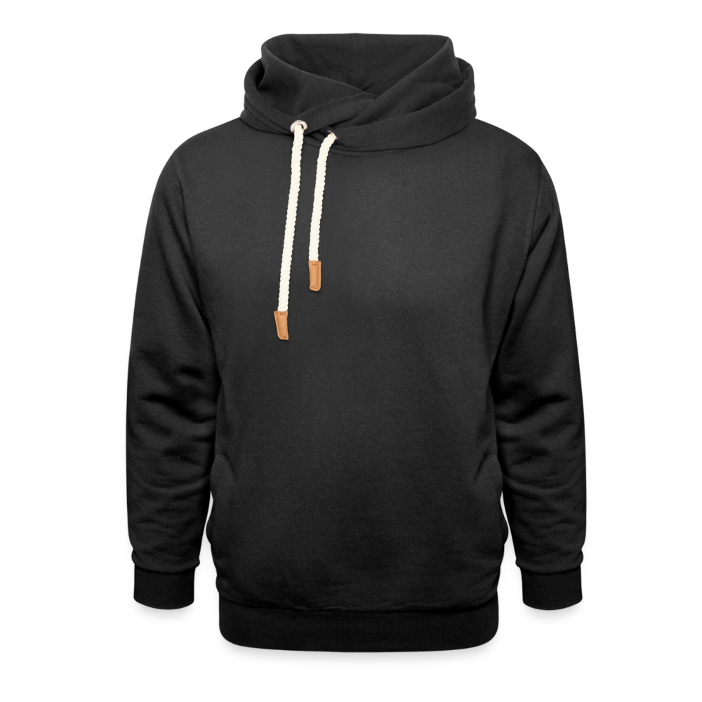 Unisex Schalkragen Hoodie - Schwarz