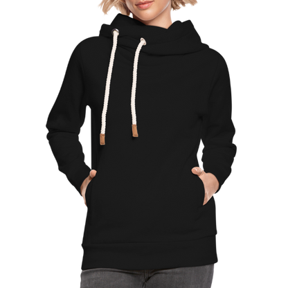 Unisex Schalkragen Hoodie - Schwarz