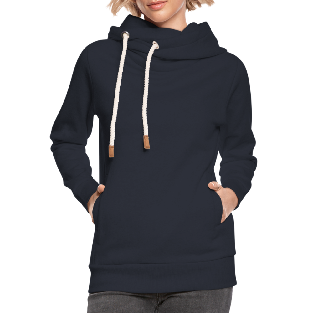 Unisex Schalkragen Hoodie - Navy