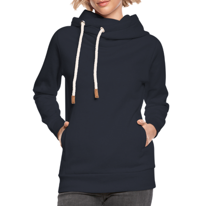 Unisex Schalkragen Hoodie - Navy