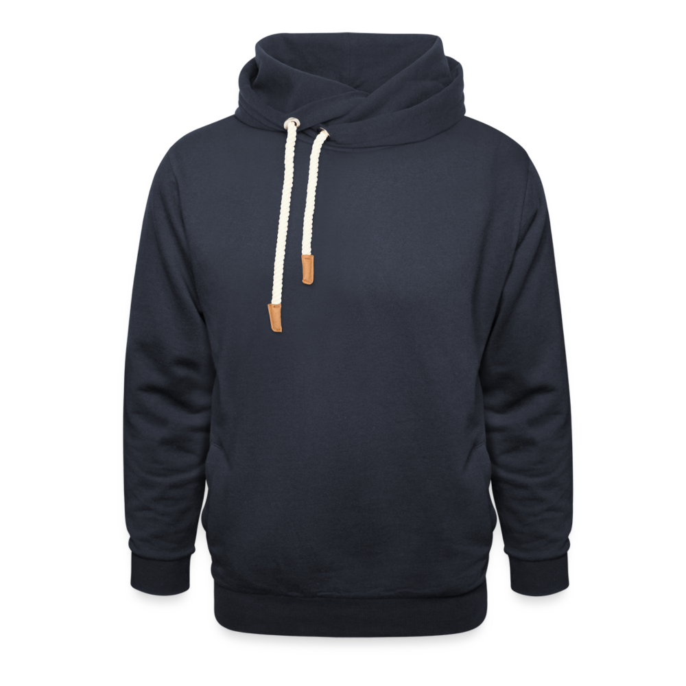 Unisex Schalkragen Hoodie - Navy