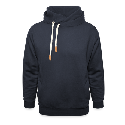 Unisex Schalkragen Hoodie - Navy