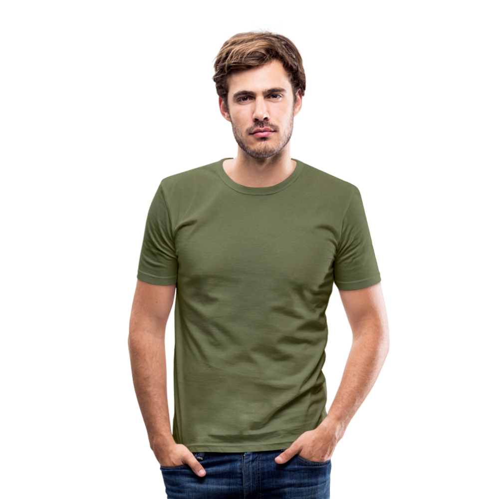 Männer Slim Fit T-Shirt in 8 Farben - khaki Grün