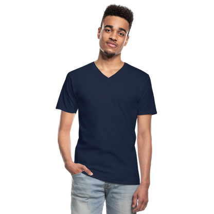 Klassisches Männer-T-Shirt mit V-Ausschnitt in 4 Farben - Navy