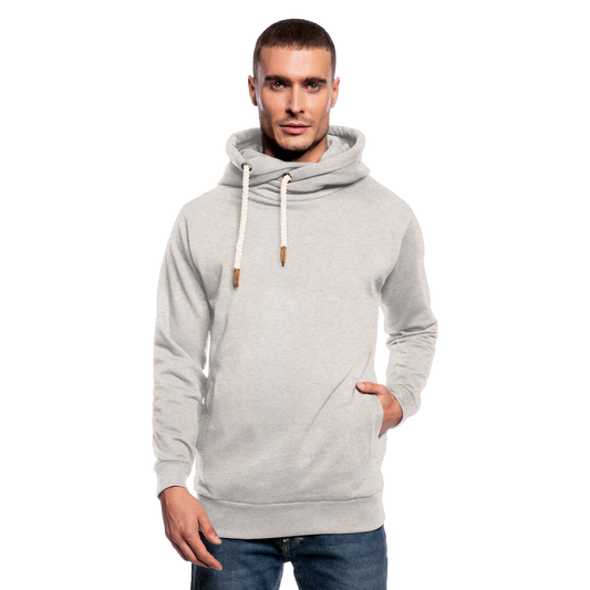 Unisex Schalkragen Hoodie in 3 Farben - Beige meliert