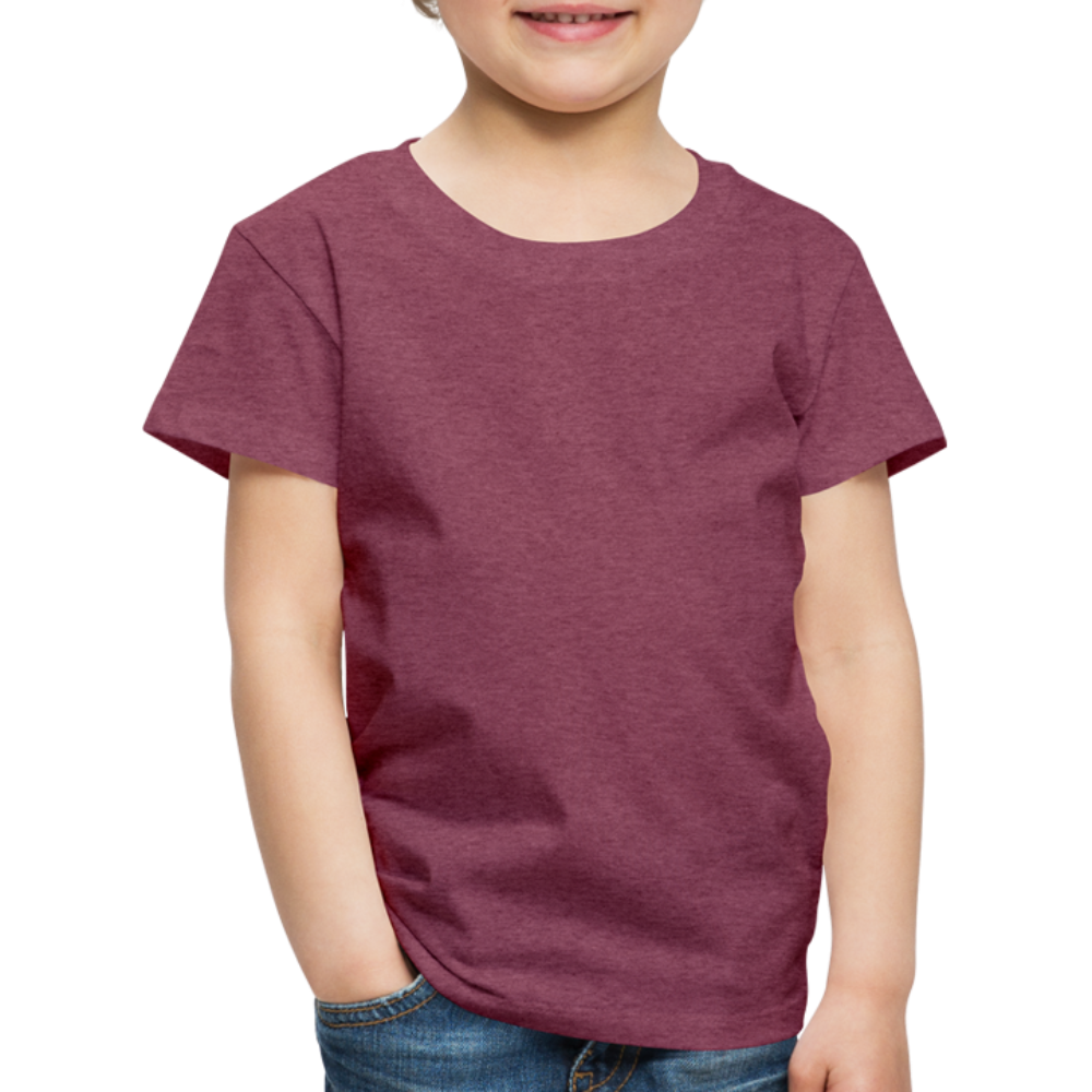 Junge Premium T-Shirt in 15 Farben - Bordeauxrot meliert