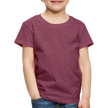 Junge Premium T-Shirt in 15 Farben - Bordeauxrot meliert