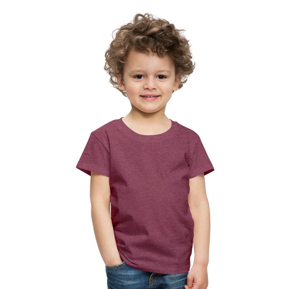 Junge Premium T-Shirt in 15 Farben - Bordeauxrot meliert