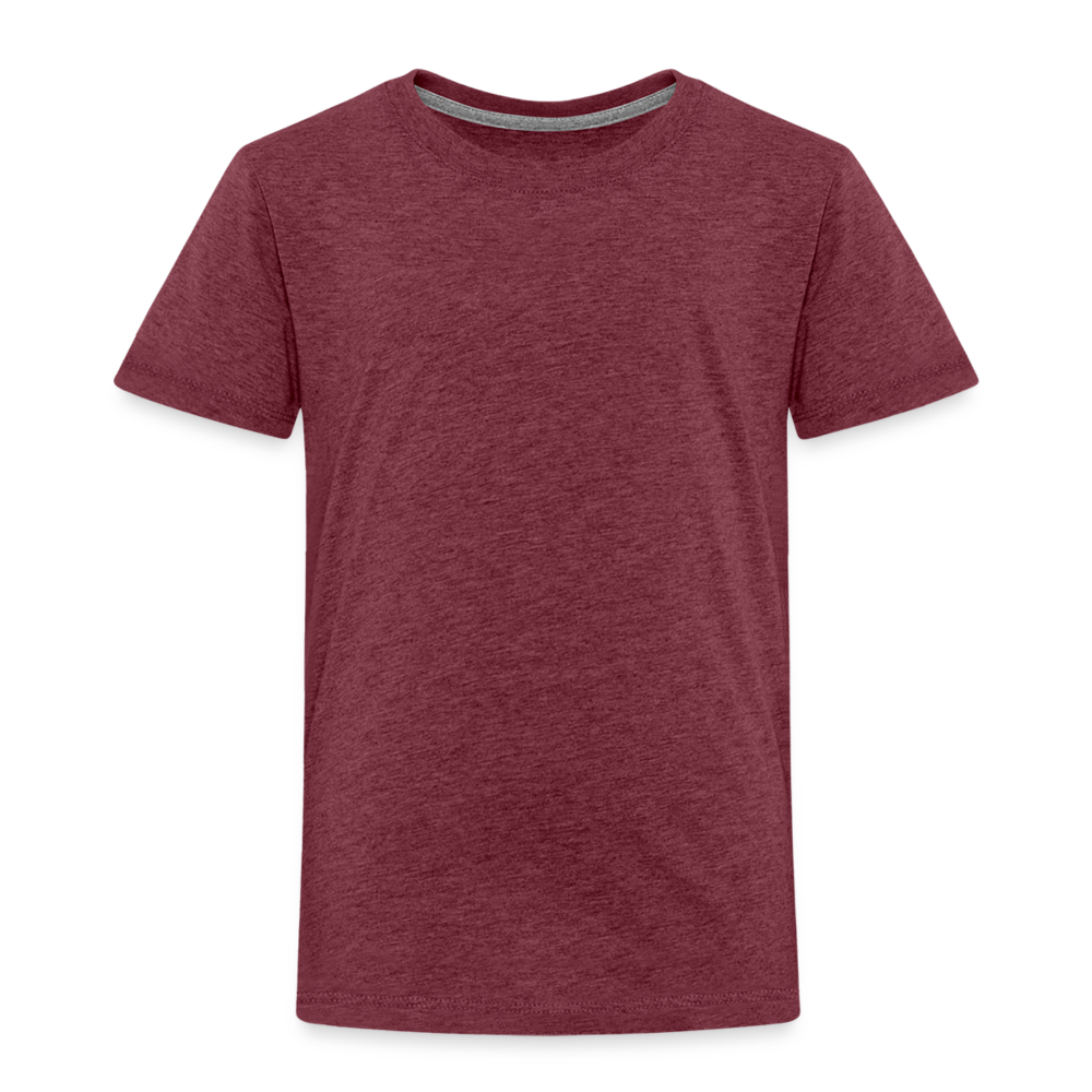 Kinder Premium T-Shirt in15 Farben - Bordeauxrot meliert