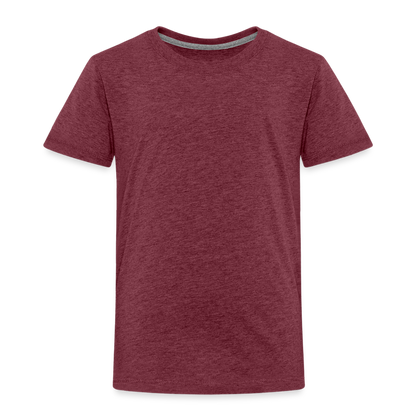 Kinder Premium T-Shirt in15 Farben - Bordeauxrot meliert