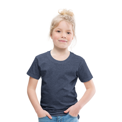 Kinder Premium T-Shirt in15 Farben - Blau meliert