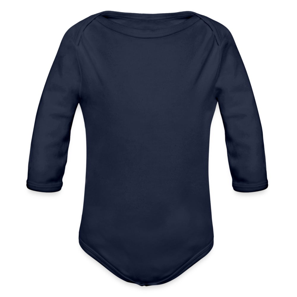 Baby Bio-Langarm-Body in 7 Farben - Dunkelnavy