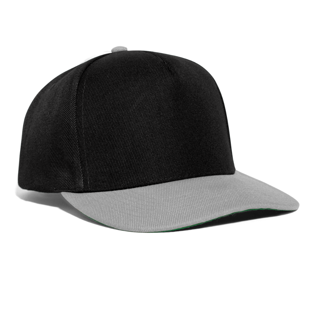 Snapback Cap in 6 Farben - Schwarz/Grau