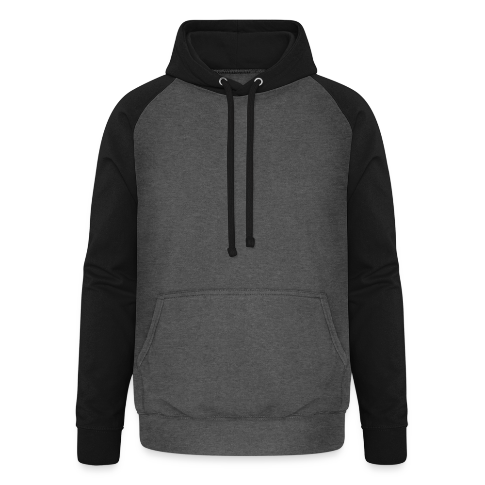 Unisex Baseball Hoodie - Graphit/Schwarz