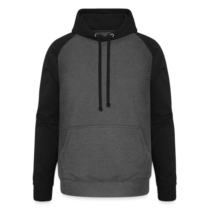 Unisex Baseball Hoodie - Graphit/Schwarz