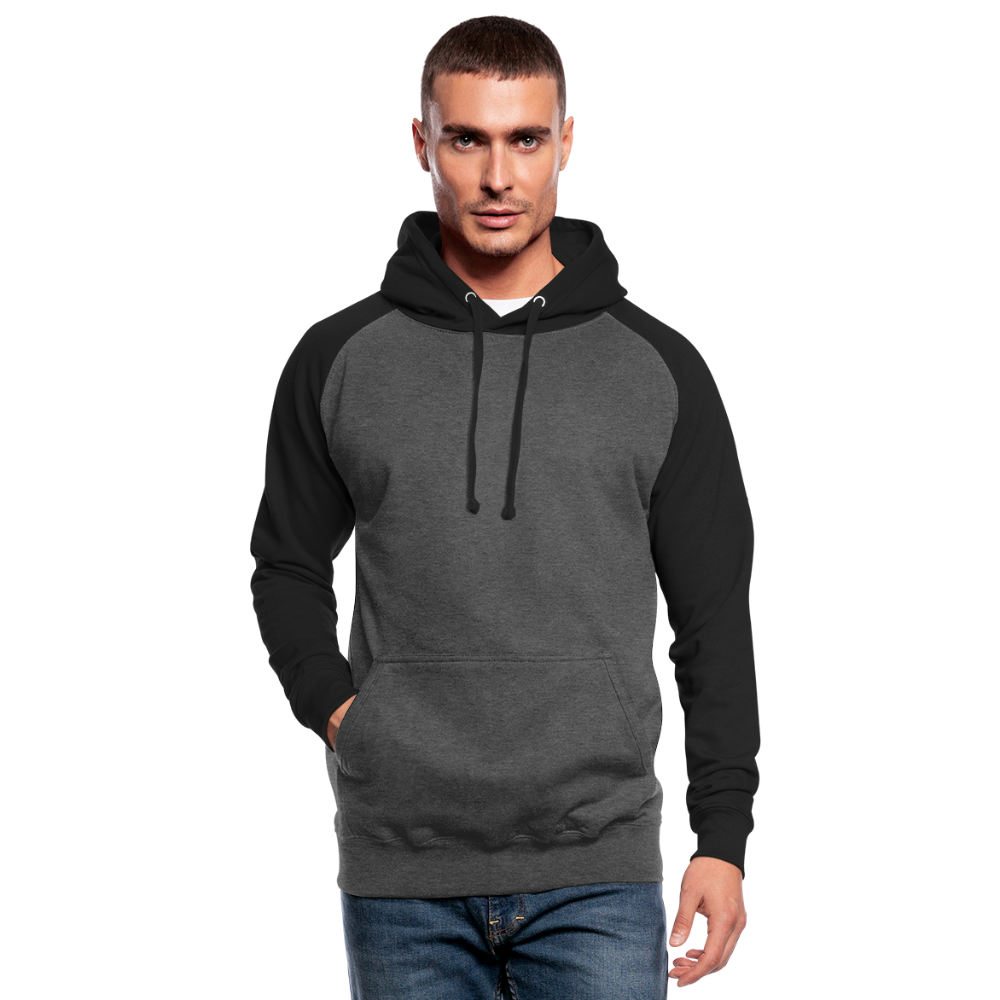 Unisex Baseball Hoodie - Graphit/Schwarz