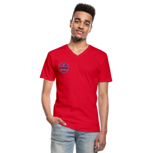 Klassisches Männer-T-Shirt mit V-Ausschnitt - Rot