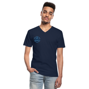 Klassisches Männer-T-Shirt mit V-Ausschnitt - Navy